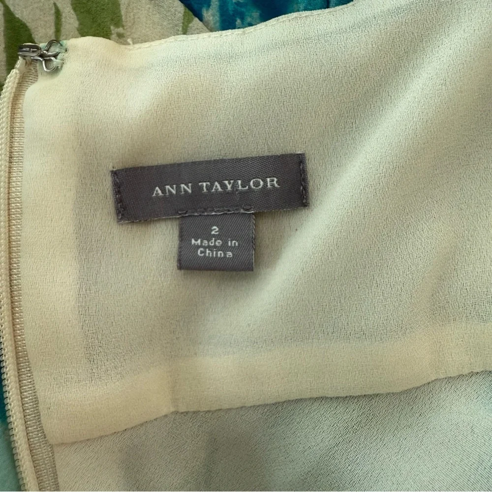 Vintage Ann Taylor Silk Chiffon Silk Slip Dress Size‎ 2 Cowl Neck